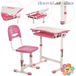 Парта B 203-2 розовая